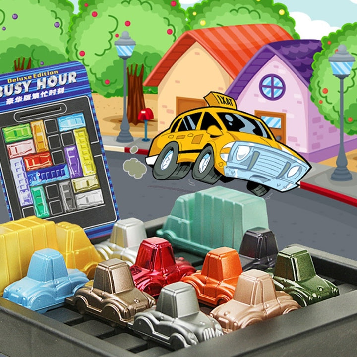 Arts And More Car Toy Puzzle with colorful miniature cars and busy hour game set for kids