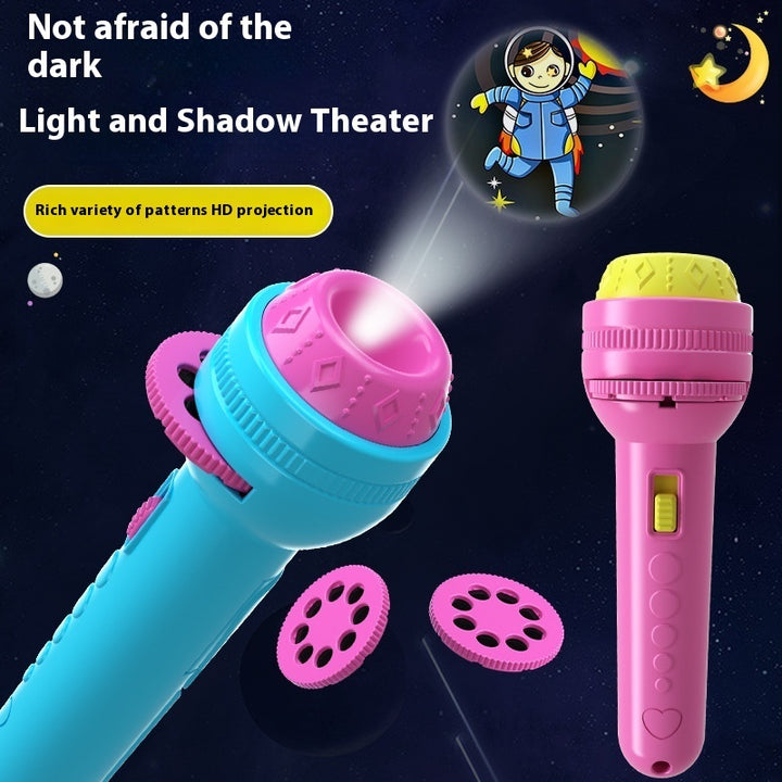 Kids DIY Flashlight Luminous Toy Projector with colorful design and various projection patterns