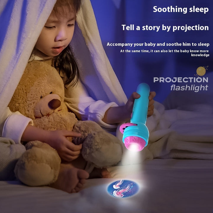 Kids DIY Kit featuring a Flashlight Luminous Toy Projector for soothing sleep with story projections