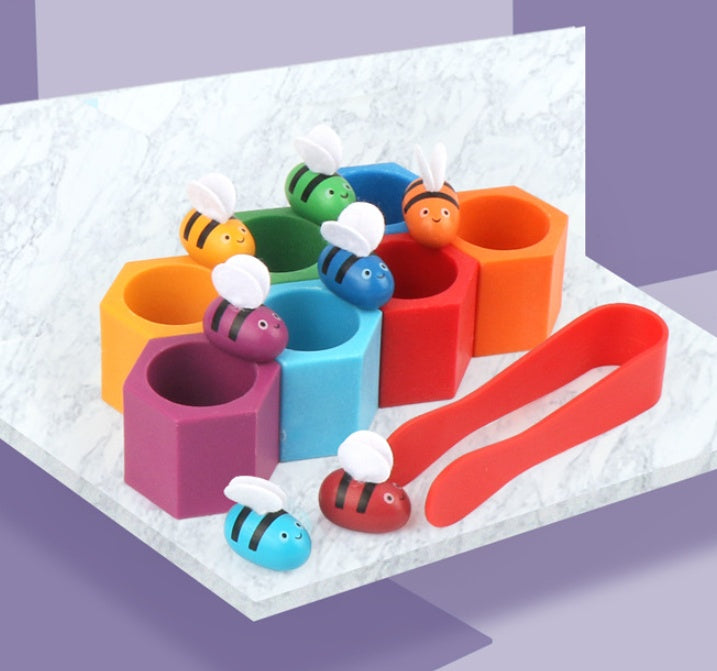 Kids DIY Kits featuring colorful Hive Board Games with bees and hexagon shapes for creative play