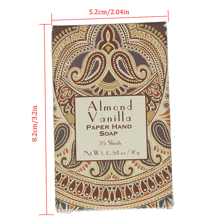 Arts And More Instant Paper Soap Almond Vanilla paper hand soap pack with 25 sheets