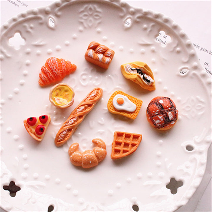 Arts And More Jewelry Accessories Kit featuring miniature bread and pastry charms for crafting