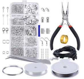 Jewelry Making Starter Kit featuring essential tools and materials for crafting beautiful jewelry