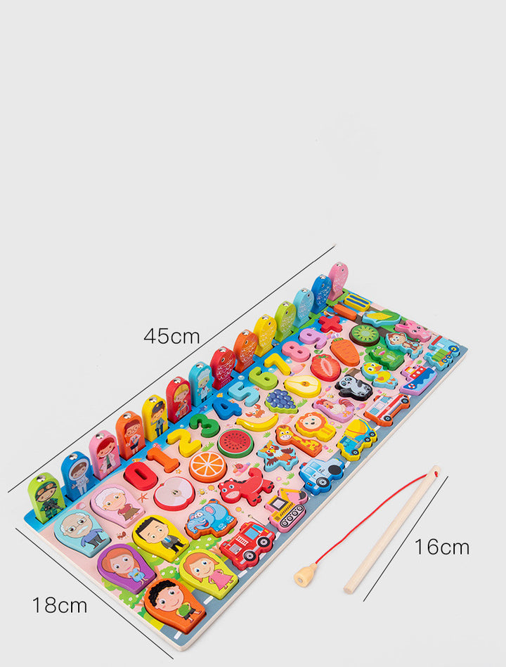 Kids DIY Logarithmic Board Kit with Colorful Numbers and Fun Animal Shapes for Early Learning