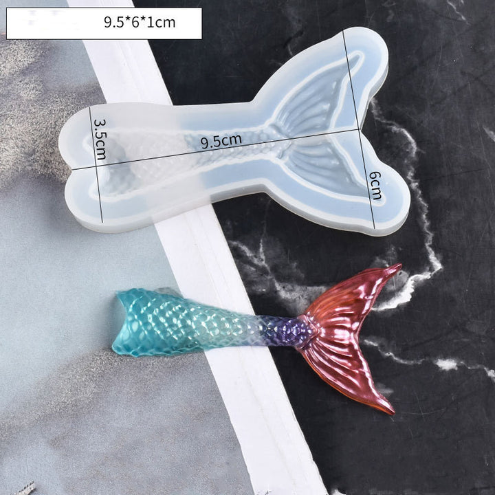 Tail Silicone Mold by Arts And More with mermaid tail resin cast showcasing craft material