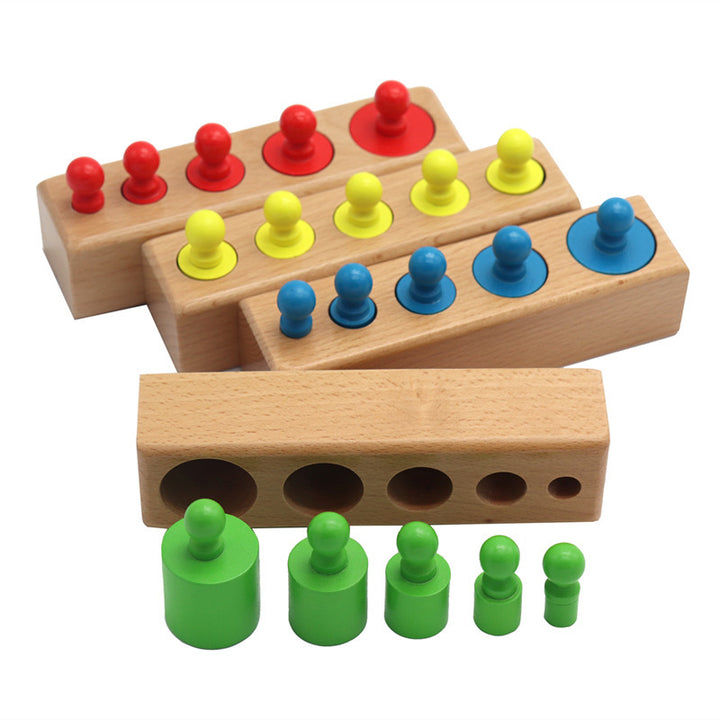 Montessori Building Blocks DIY Kit for kids with colorful wooden pieces for learning and creativity