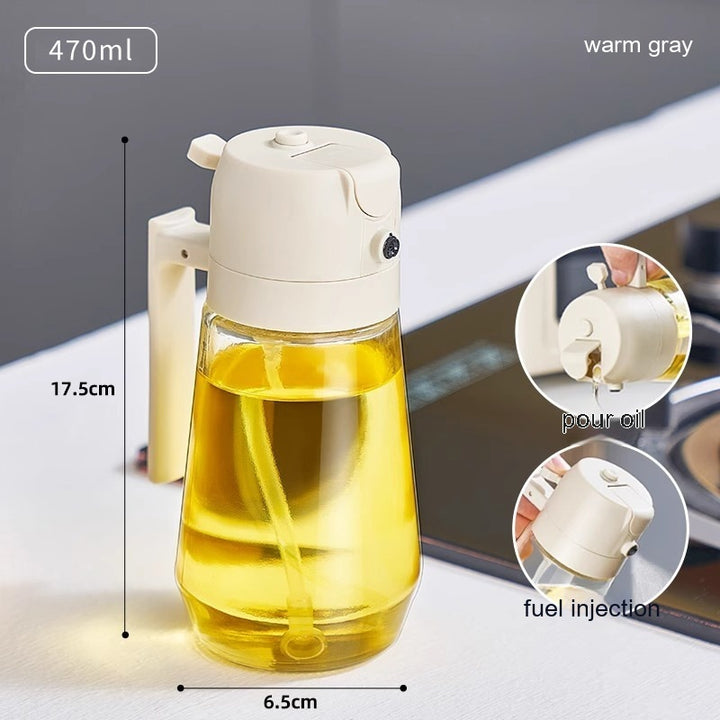 Arts And More Olive Oil Sprayer Dispenser in warm gray, 470ml capacity for easy oil dispensing