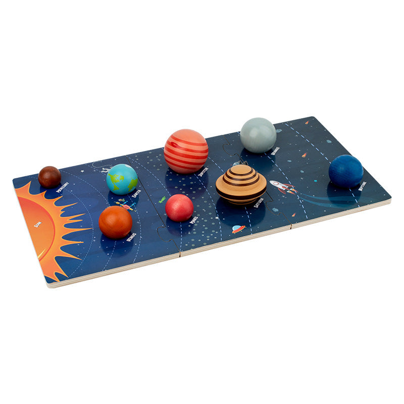 Arts And More Kids DIY Kits Solar System Puzzle with colorful planet models on a starry background