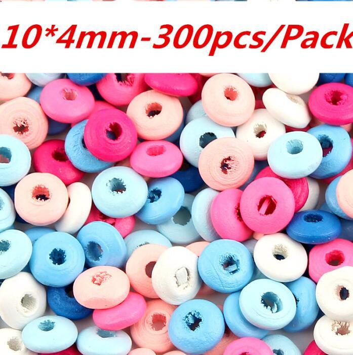 Colorful beaded materials in pink white blue shades 300 pieces pack for craft projects