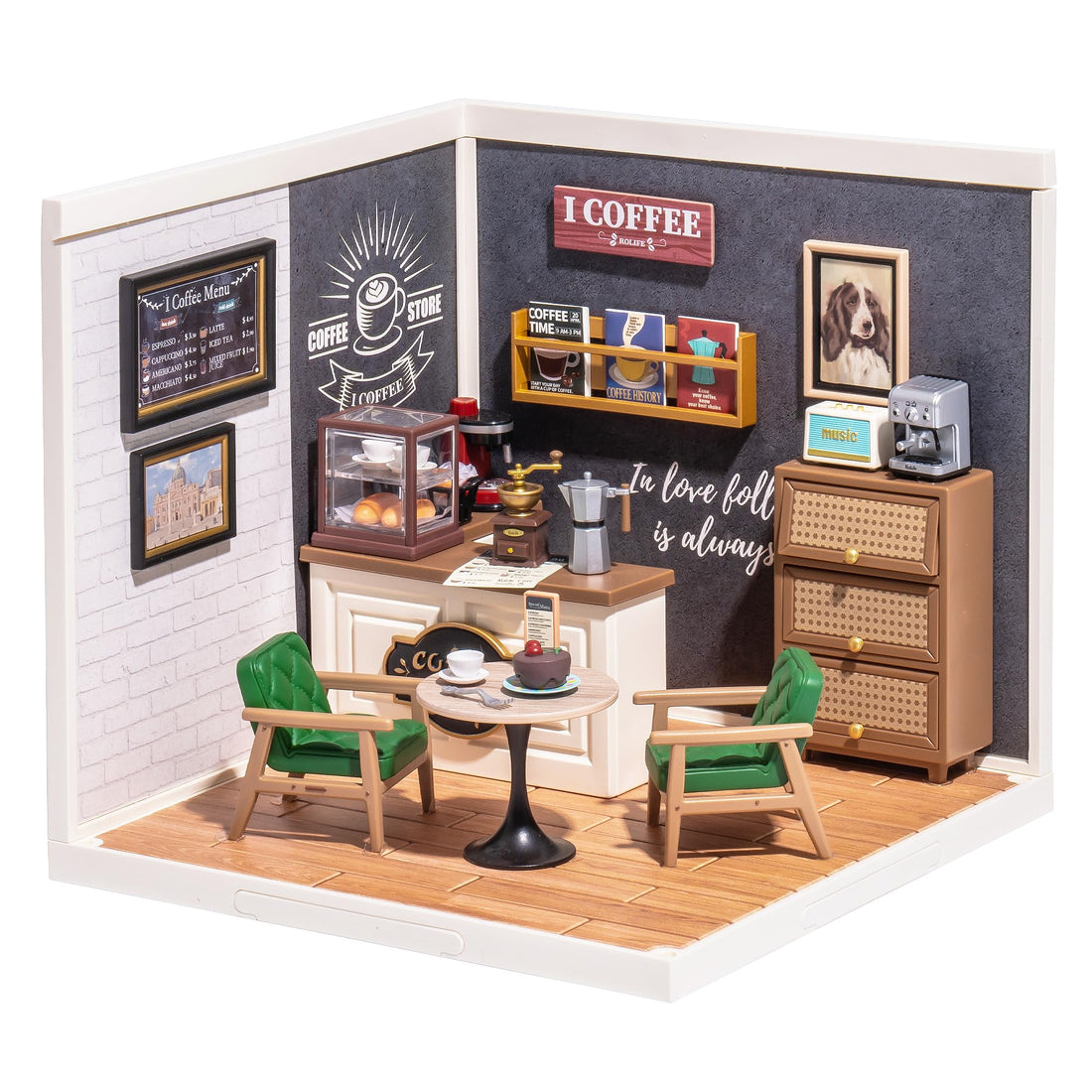 Rolife Super Creator Mini Store DIY Dollhouse Kit with LED Lights