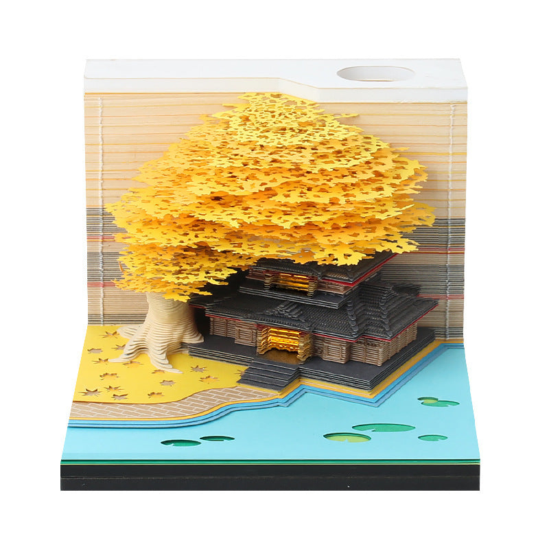 New Marriage Tree 3D Memo Pad Creative Three-dimensional Memo Pad Paper Sculpture Model 3D Memo Pad