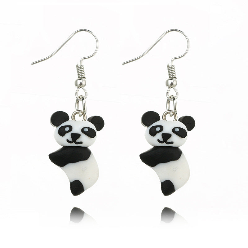 Fashion Personality Animal Soft Clay Earrings – Unique Cartoon Style for Women