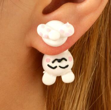 Fashion Personality Animal Soft Clay Earrings – Unique Cartoon Style for Women