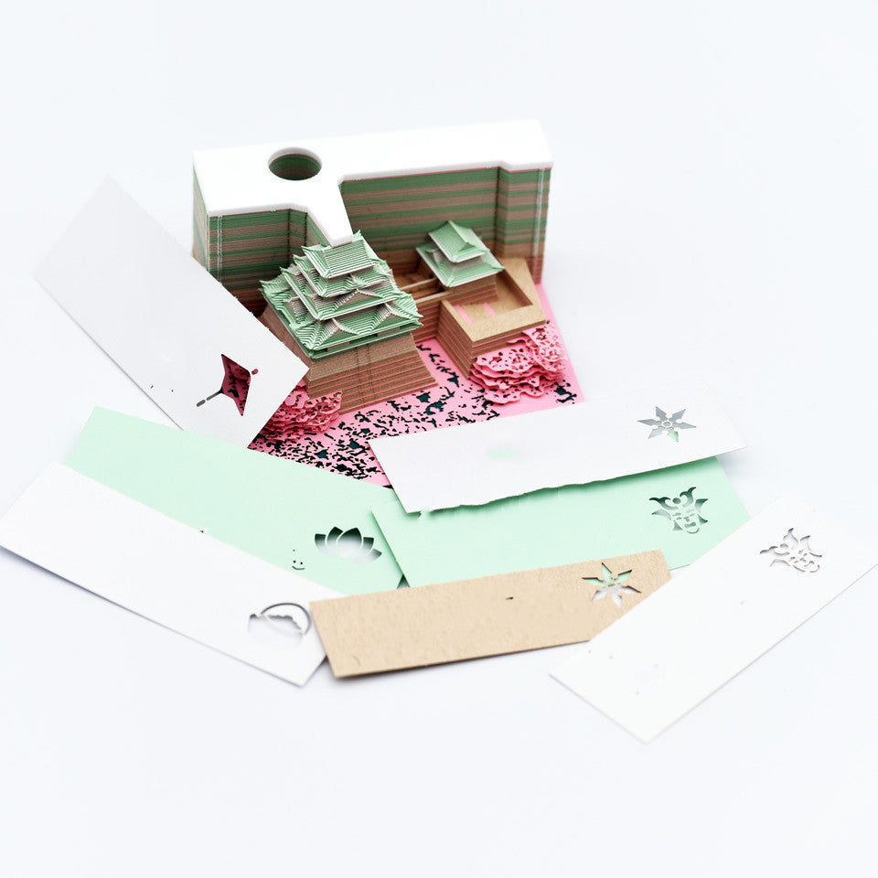 Memo Pad Nagoya Castle Tenshukaku Architectural Paper Sculpture Model