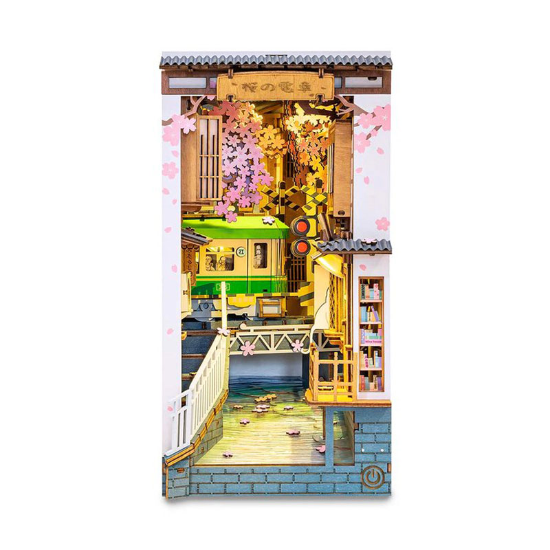 Rolife Sakura Densya Book Nook DIY Wooden Miniature – TGB01