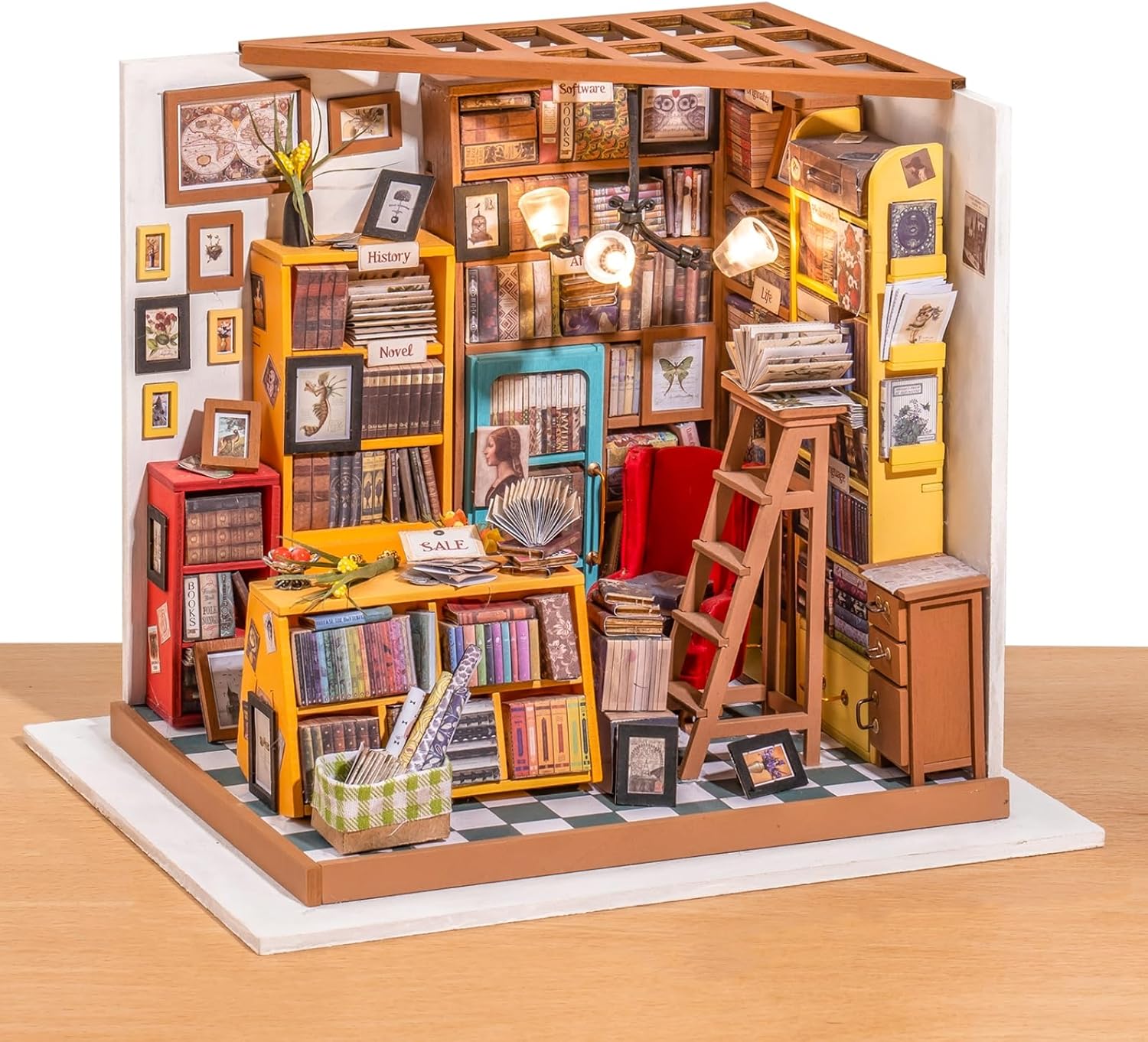 ROBOTIME Miniature Dollhouse Kits DG102-DG109 – DIY Wooden Model Craft