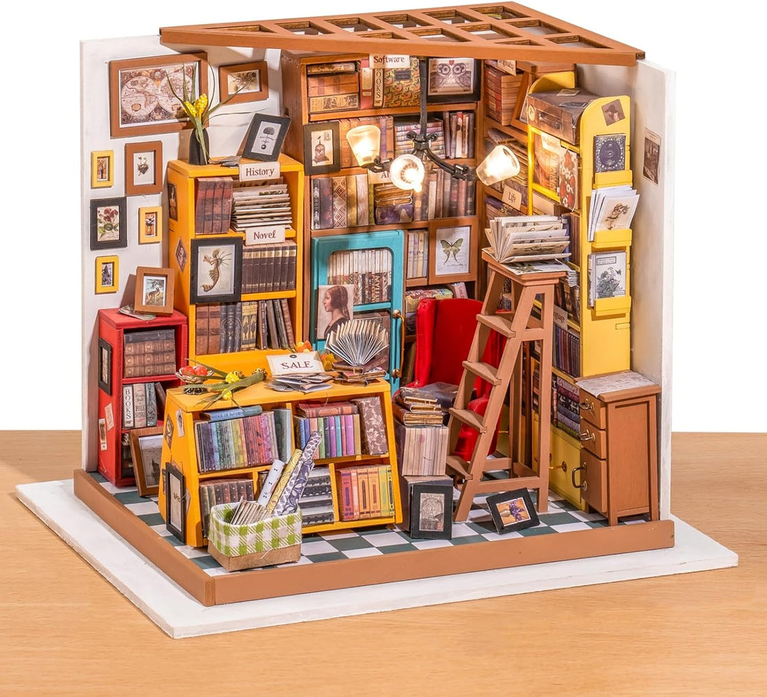 ROBOTIME Miniature Dollhouse Kits DG102-DG109 – DIY Wooden Model Craft