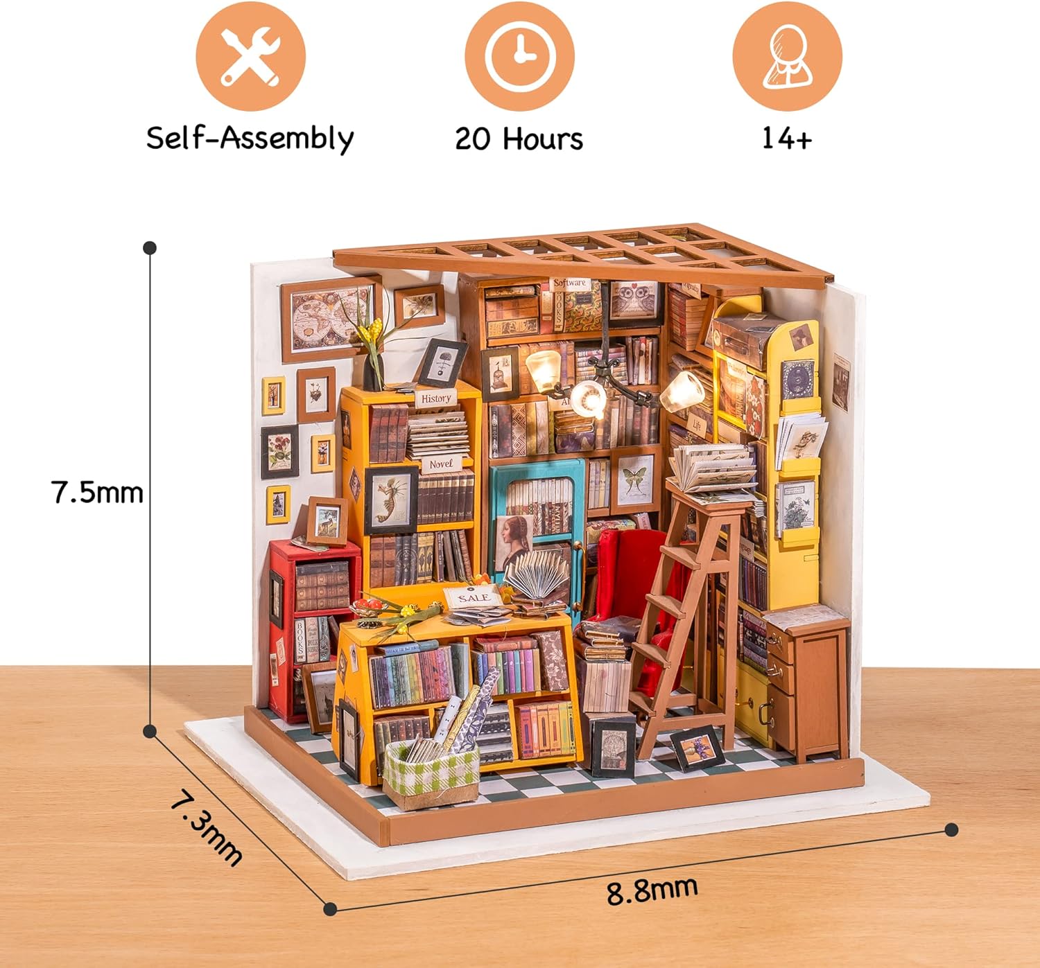 ROBOTIME Miniature Dollhouse Kits DG102-DG109 – DIY Wooden Model Craft