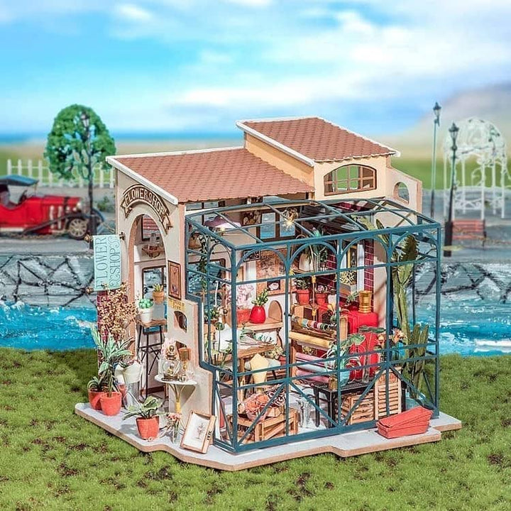Rolife Emily’s Flower Shop Miniature House – DIY Wooden Kit
