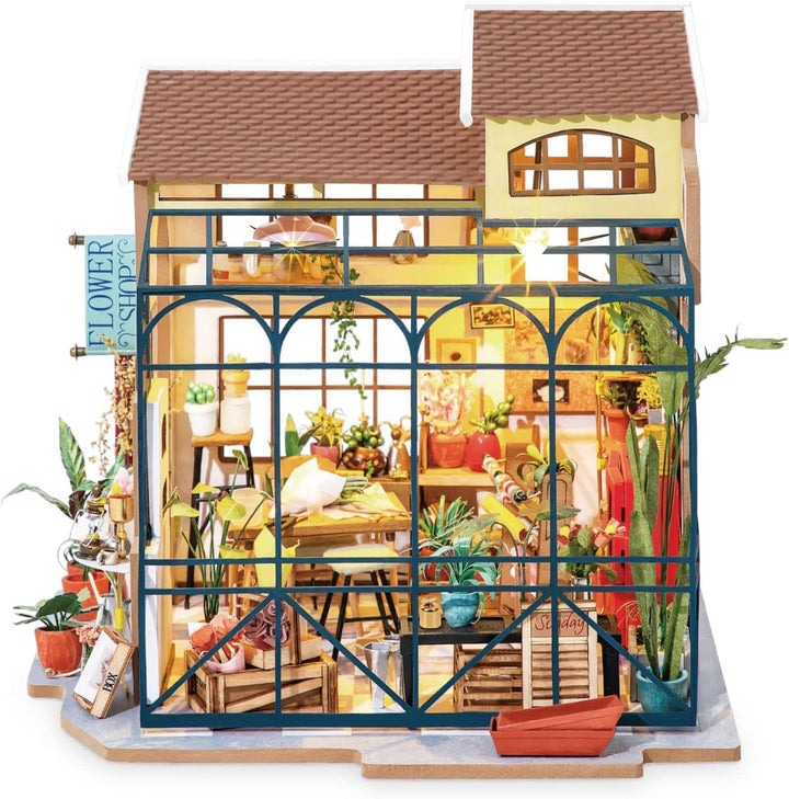Rolife Emily’s Flower Shop Miniature House – DIY Wooden Kit