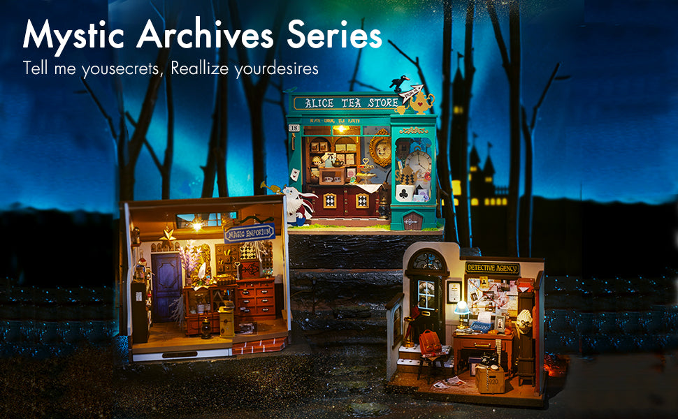 ROBOTIME Mystic Archives Miniature Dollhouse – DIY 3D Craft Kit