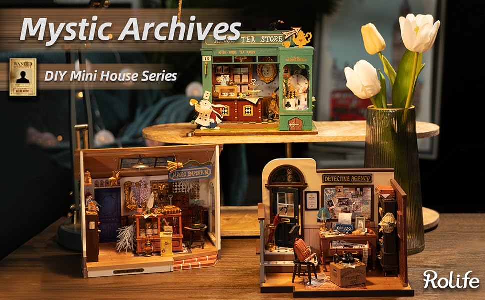 ROBOTIME Mystic Archives Miniature Dollhouse – DIY 3D Craft Kit