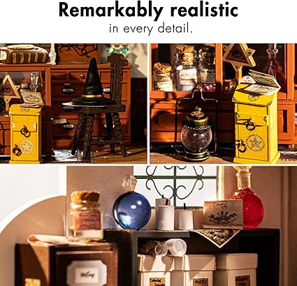 ROBOTIME Mystic Archives Miniature Dollhouse – DIY 3D Craft Kit