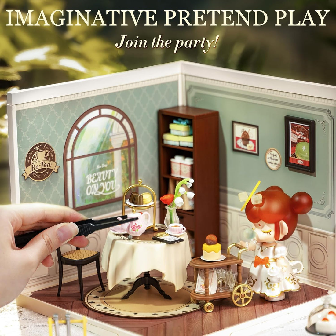 ROBOTIME Sweet Sips Tea House Miniature – DIY Dollhouse Kit