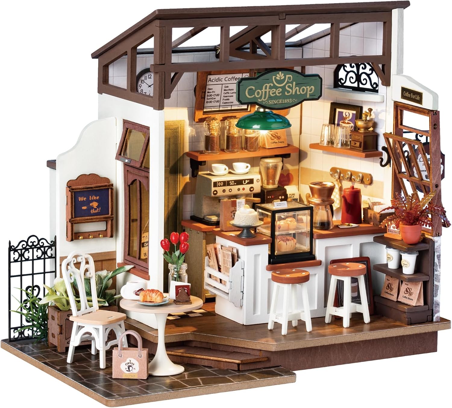 Rolife No.17 Café Miniature House DIY Kit with LED – DG162