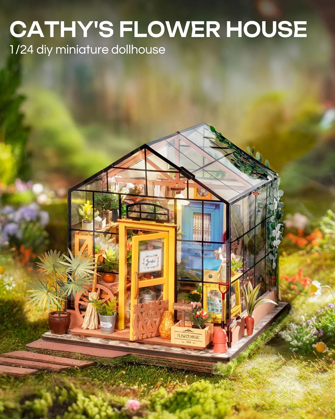 ROBOTIME Miniature Dollhouse Kits DG102-DG109 – DIY Wooden Model Craft