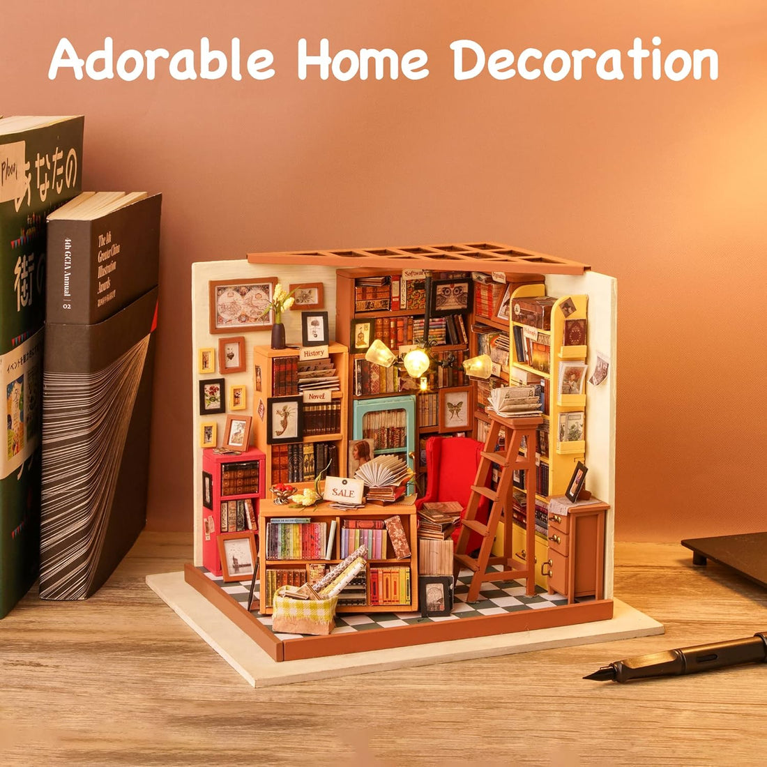ROBOTIME Miniature Dollhouse Kits DG102-DG109 – DIY Wooden Model Craft