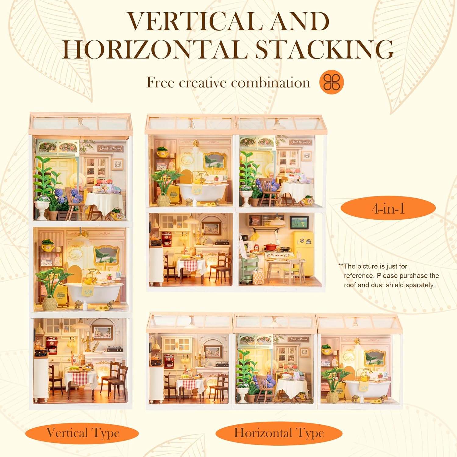 Robotime DIY Miniature Warm Dining Room Kit | Creative Gift for Adults & Kids