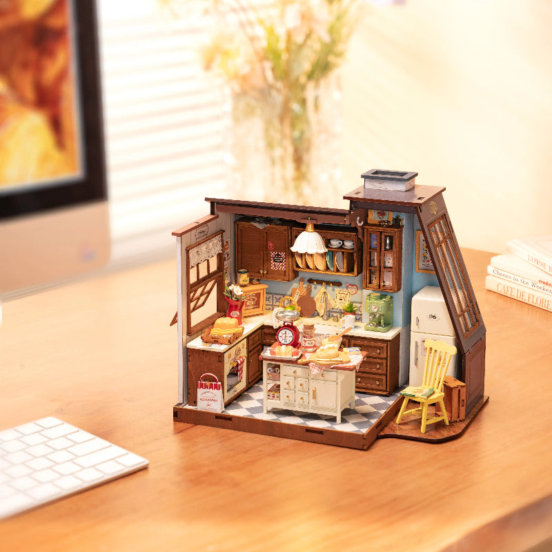 Rolife Baking Kitchen & Book Nook Miniature House – DIY 3D Puzzle