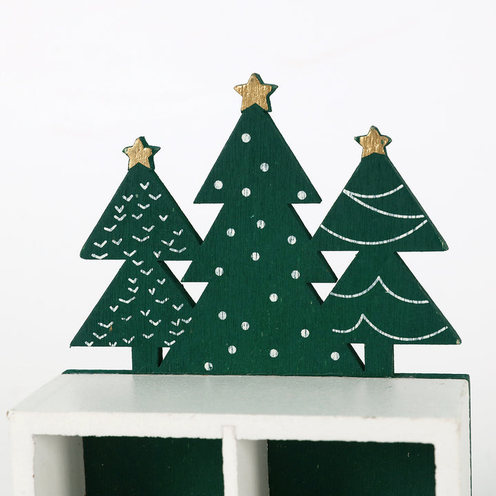 Christmas Wooden Forest Shape Countdown Calendar Block