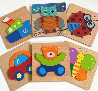 ZYL01 Wooden Cartoon 3D Puzzle Toys