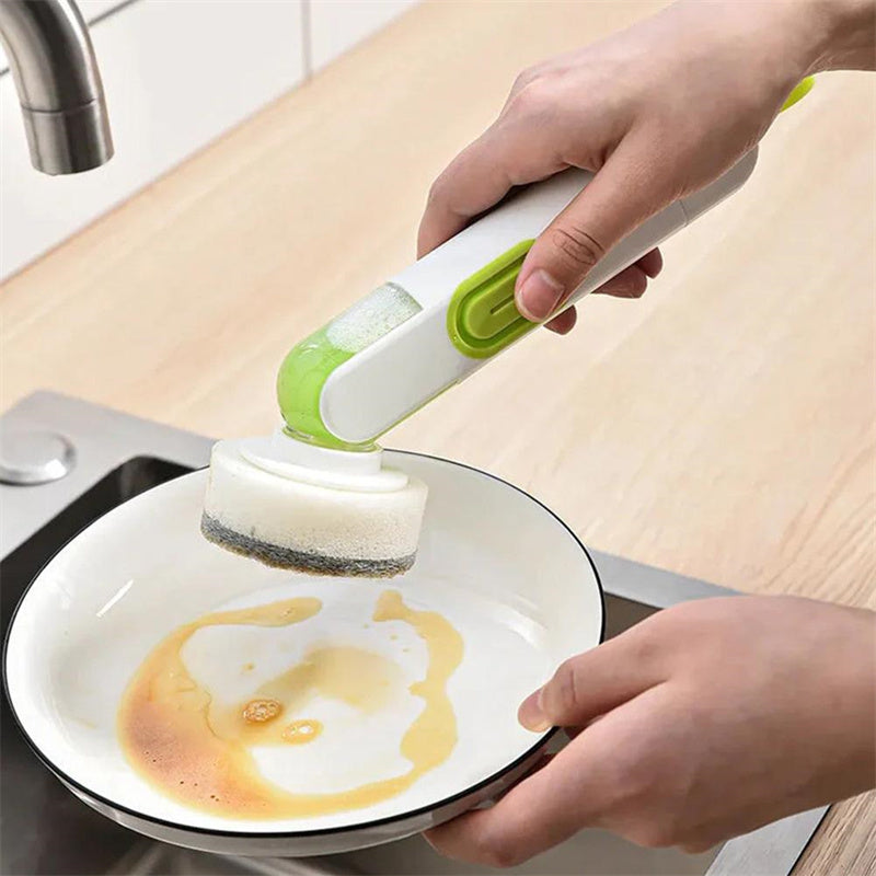 Multi-Functional Long-Handle Liquid-Filled Cleaning Brush