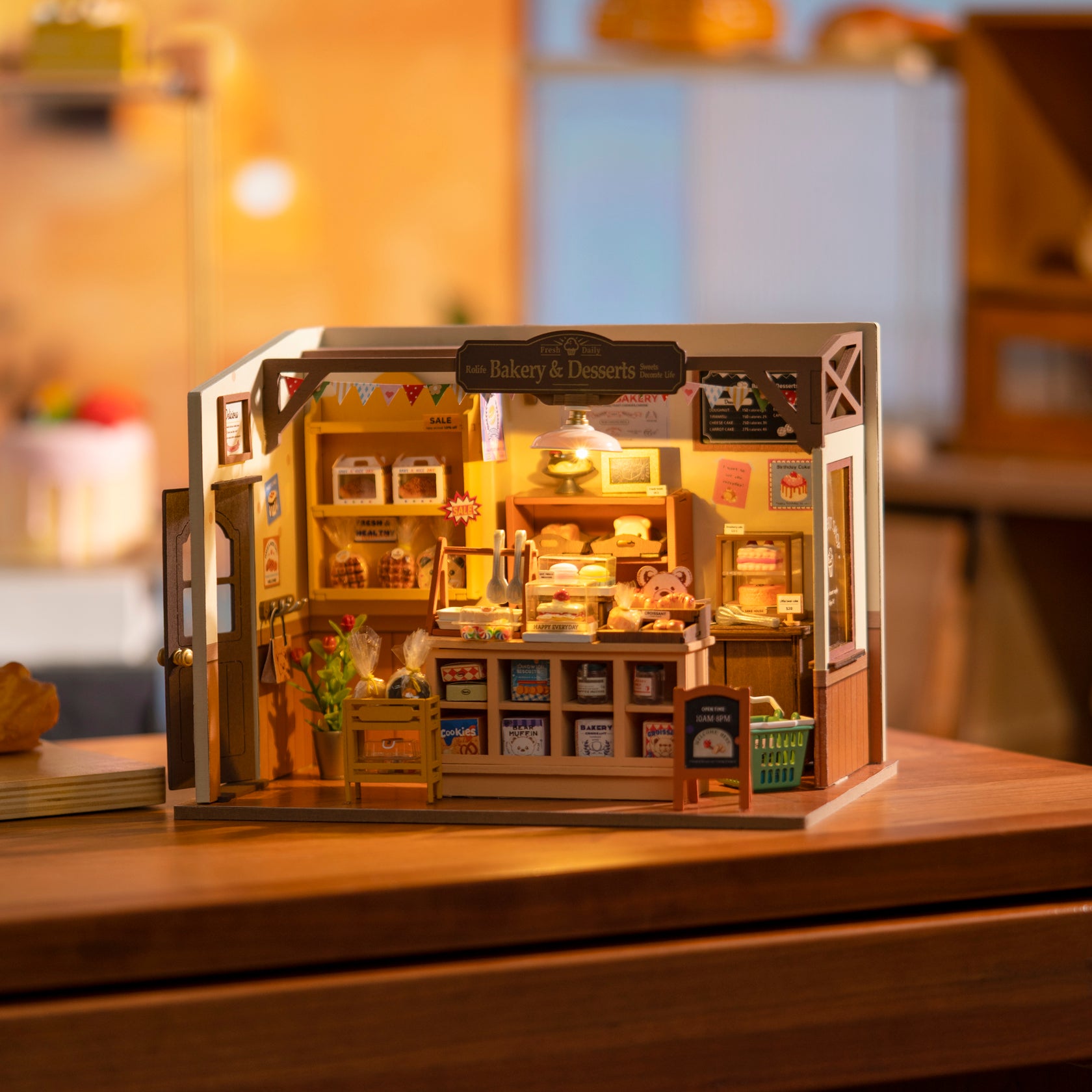 Rolife Becka's Baking House Miniature DIY Kit – 3D Wooden Toy
