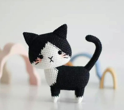 Yarn Crochet Cute Little Cat Material Bag