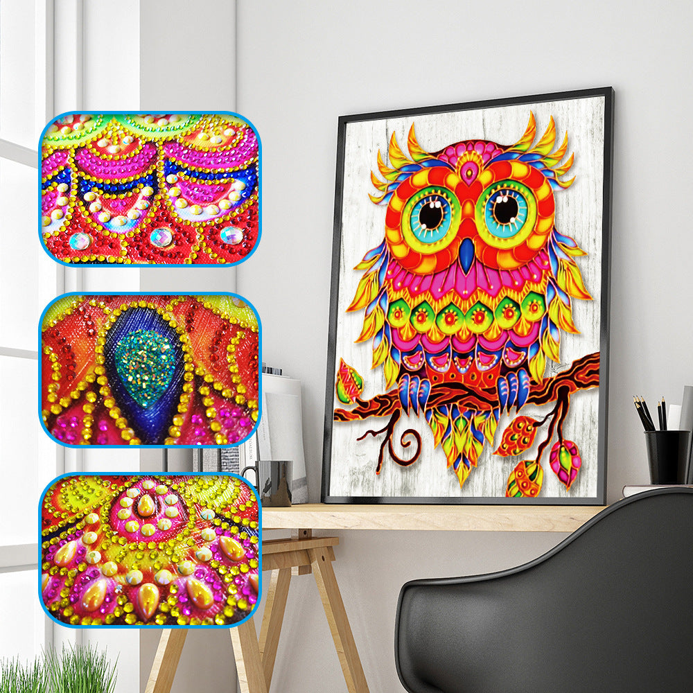 Diamond painting owl DIY