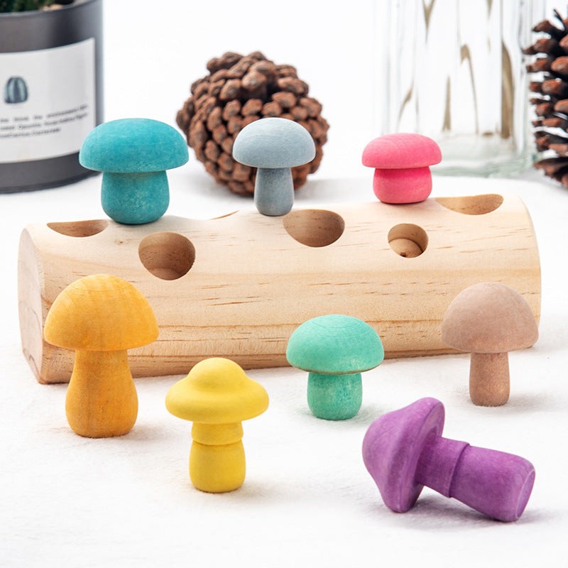 Wooden Mushroom Picking Game