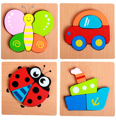 ZYL01 Wooden Cartoon 3D Puzzle Toys