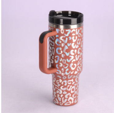 40 Oz Insulated Tumbler with Handle, Straw, & Lid