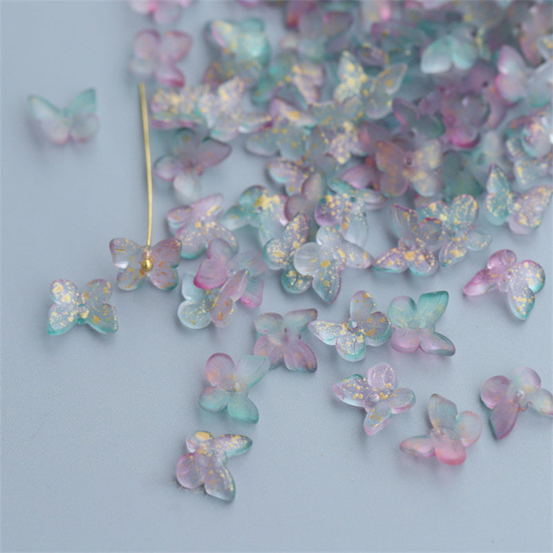 Butterfly Gold Glazed Hairpin Materials - DIY Kit