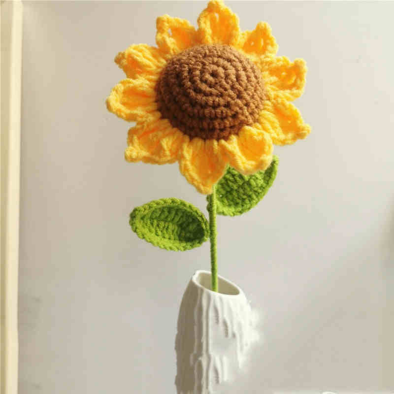 Sunflower Handmade Diy Knitting Crochet Material Bag