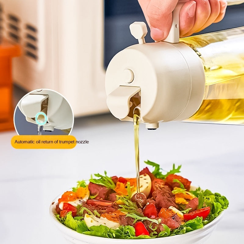 470ML Olive Oil Sprayer Dispenser | 2-in-1 Glass Cooking Spray Bottle