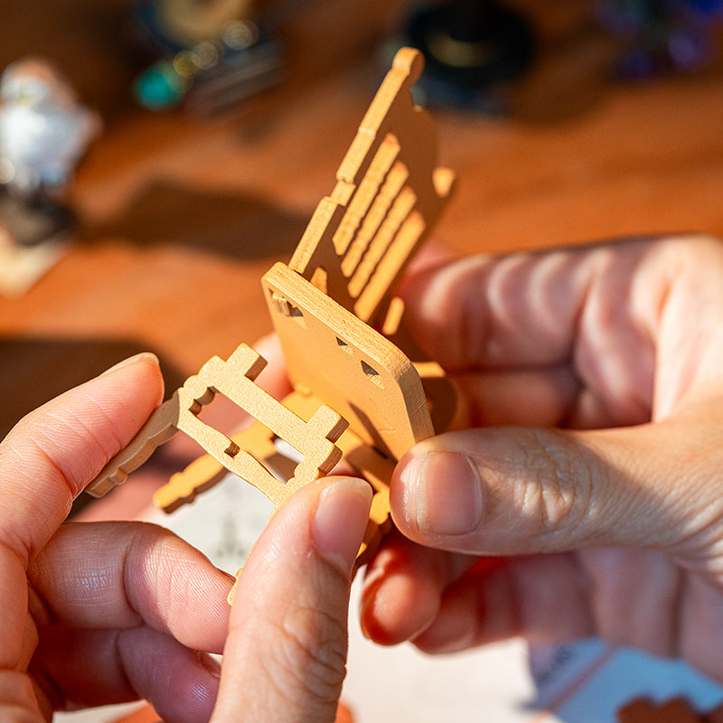 ROBOTIME Magic Study Miniature House – DIY Craft Kit for Adults