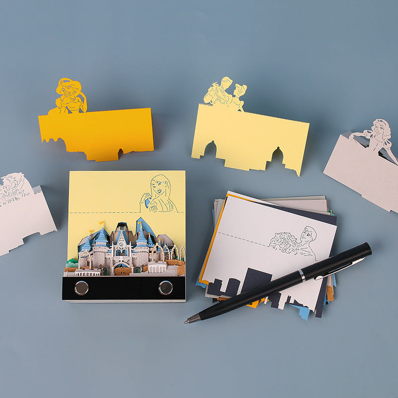 3D Fairy Tale Castle Note Pad 🏰 – Magical Paper Art