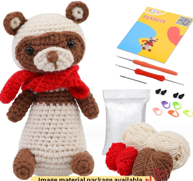 Crochet Material Package – Handmade Doll DIY Knitted Crochet Kit 🧶🐾