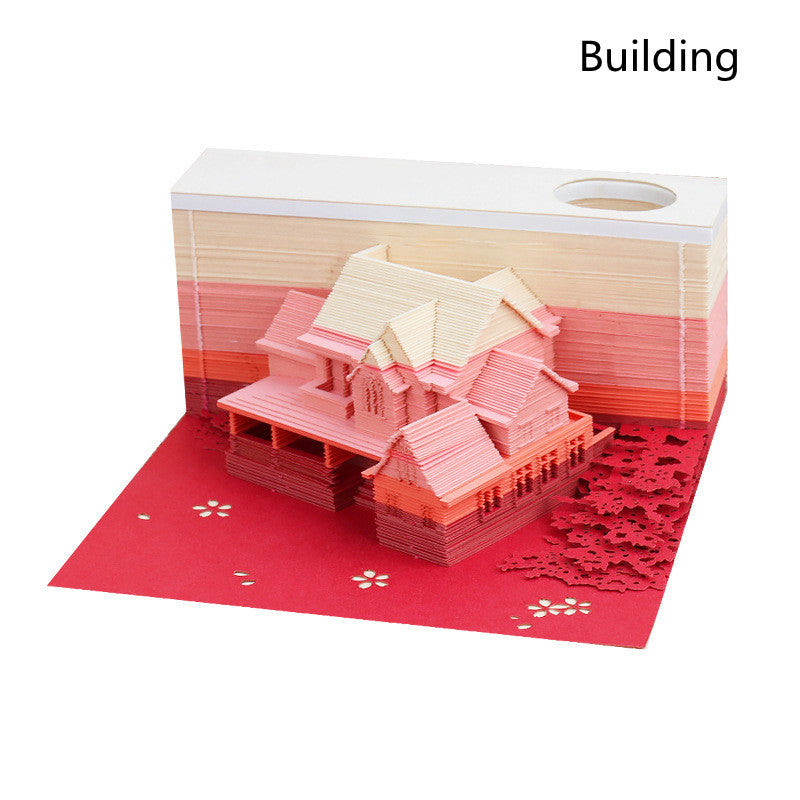New Marriage Tree 3D Memo Pad Creative Three-dimensional Memo Pad Paper Sculpture Model 3D Memo Pad