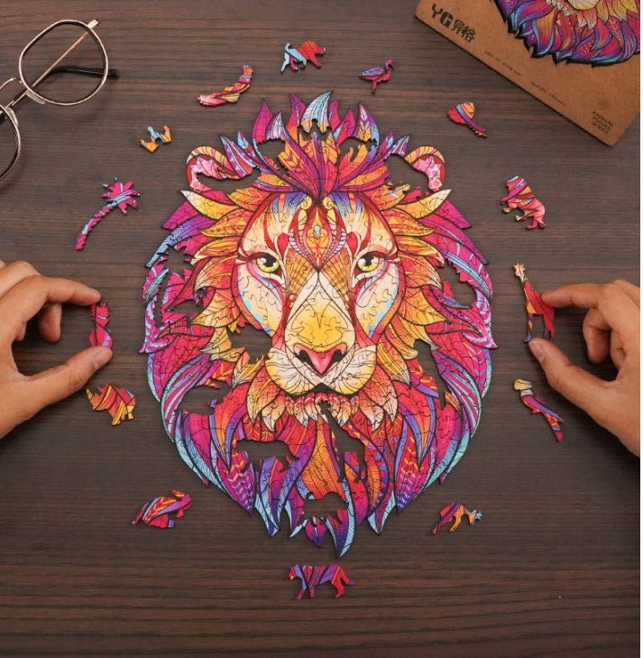 Animal-Shaped Wooden Puzzles | DIY Wooden Puzzle Gifts for Kids & Adults 🦊🦁